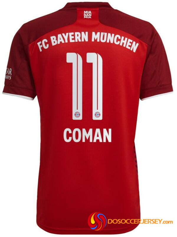 Bayern Munich 2021/22 Home 11 KINGSLEY COMAN Shirt Soccer Jersey