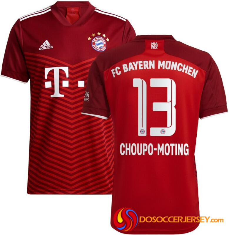 Bayern Munich 2021/22 Home 13 ERIC MAXIM CHOUPO-MOTING Shirt Soccer Jersey