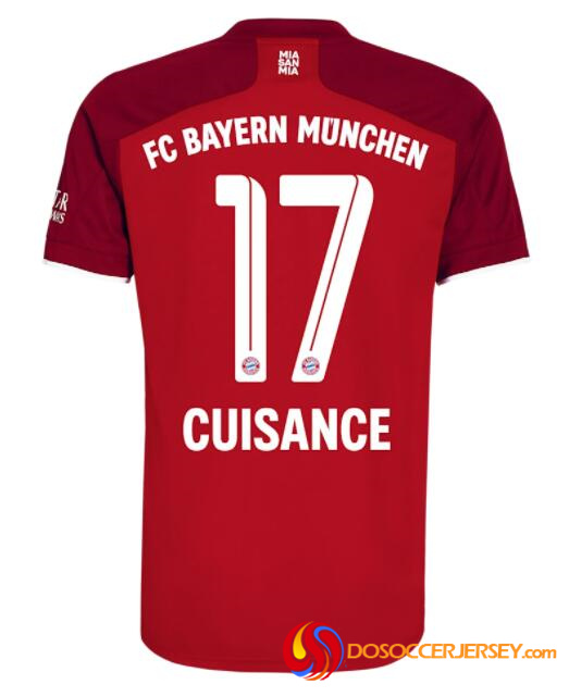 Bayern Munich 2021/22 Home 17 MICHAËL CUISANCE Shirt Soccer Jersey