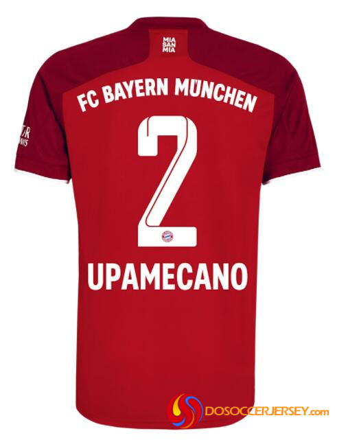 Bayern Munich 2021/22 Home 2 DAYOT UPAMECANO Shirt Soccer Jersey