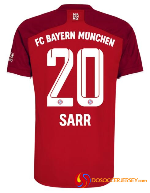 Bayern Munich 2021/22 Home 20 BOUNA SARR Shirt Soccer Jersey