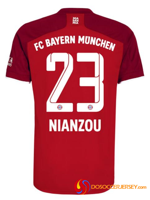 Bayern Munich 2021/22 Home 23 TANGUY NIANZOU KOUASSI Shirt Soccer Jersey