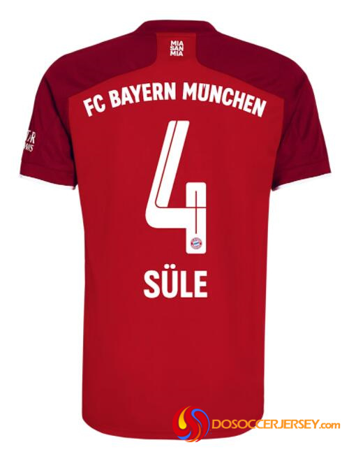 Bayern Munich 2021/22 Home 4 NIKLAS SÜLE Shirt Soccer Jersey