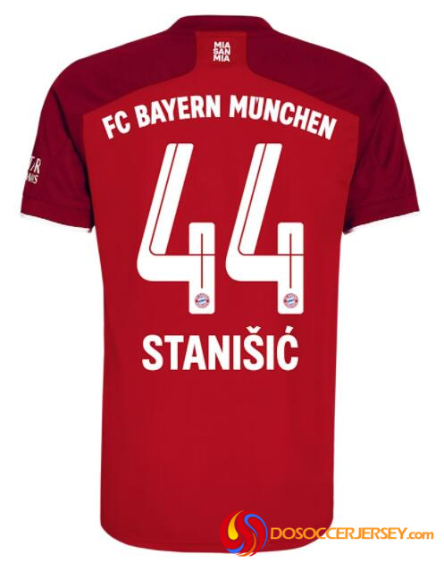 Bayern Munich 2021/22 Home 44 JOSIP STANIŠIĆ Shirt Soccer Jersey
