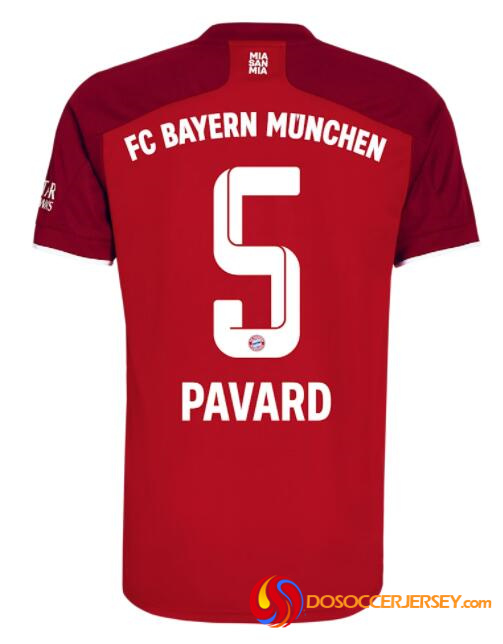 Bayern Munich 2021/22 Home 5 BENJAMIN PAVARD Shirt Soccer Jersey