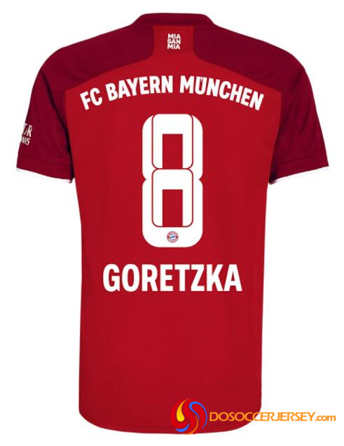 Bayern Munich 2021/22 Home 8 LEON GORETZKA Shirt Soccer Jersey