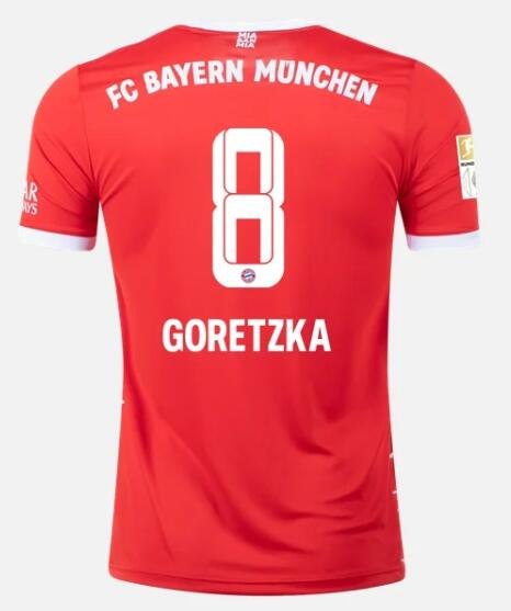 Bayern Munich 2022/23 Home 8 LEON GORETZKA Shirt Soccer Jersey