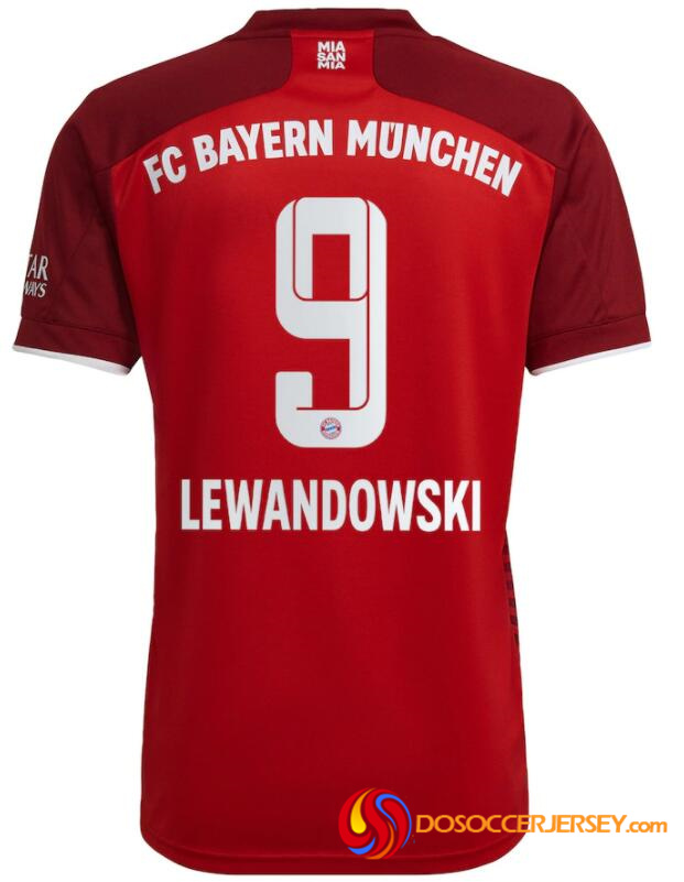Bayern Munich 2021/22 Home 9 ROBERT LEWANDOWSKI Shirt Soccer Jersey