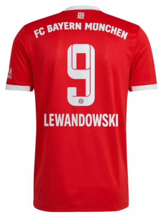 Bayern Munich 2022/23 Home 9 LEWANDOWSKI Shirt Soccer Jersey