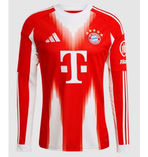 Bayern Munich 2025/26 Home Long Sleeved Shirt Soccer Jersey
