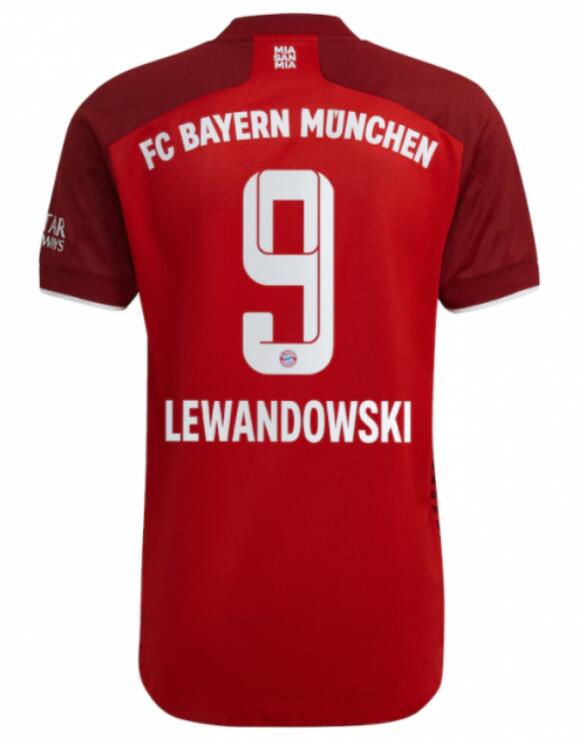 Bayern Munich 2021/22 Home 9 Lewandowski Shirt Soccer Jersey