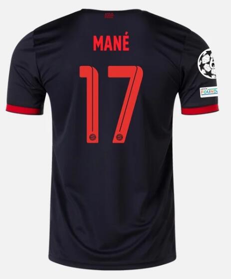 Bayern Munich 2022/23 Third 17 SADIO MANÉ Shirt Soccer Jersey