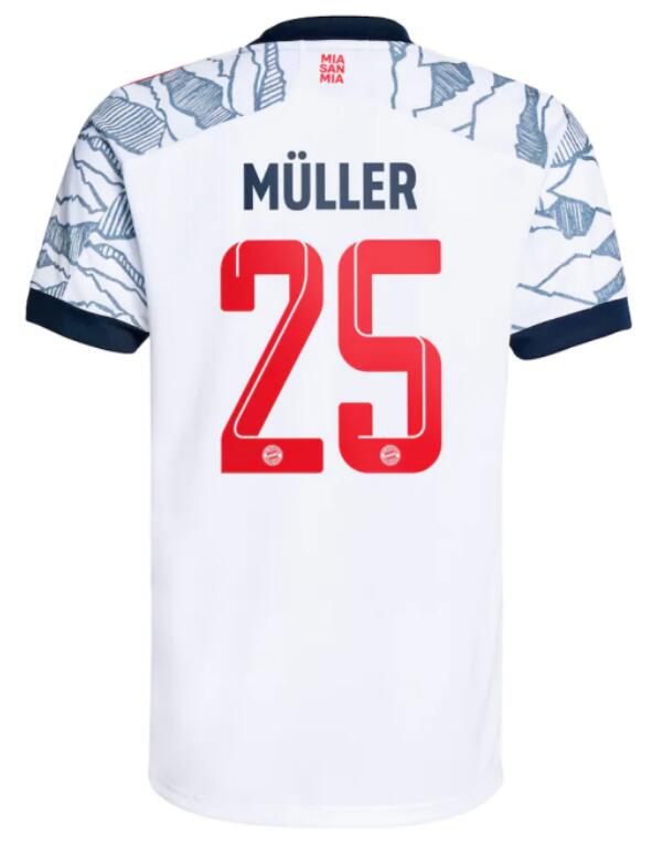 Bayern Munich 2021/22 Third 25 Müller Shirt Soccer Jersey
