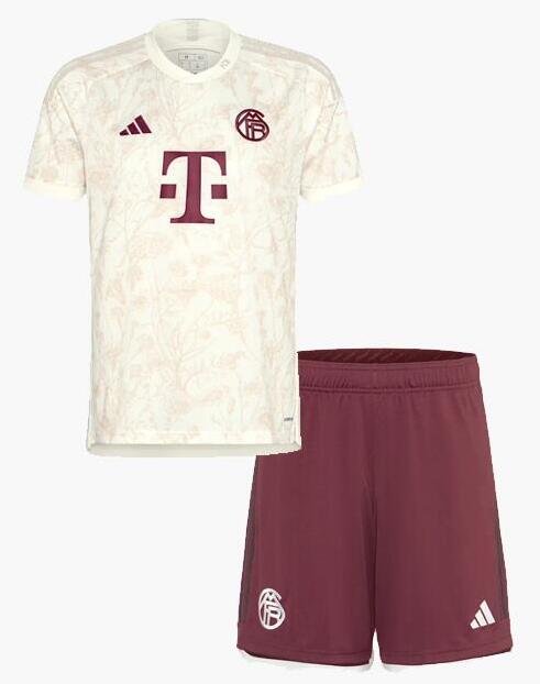 Bayern Munich 2023/24 UCL Third Kids Soccer Team Kit Children Shirt + Shorts