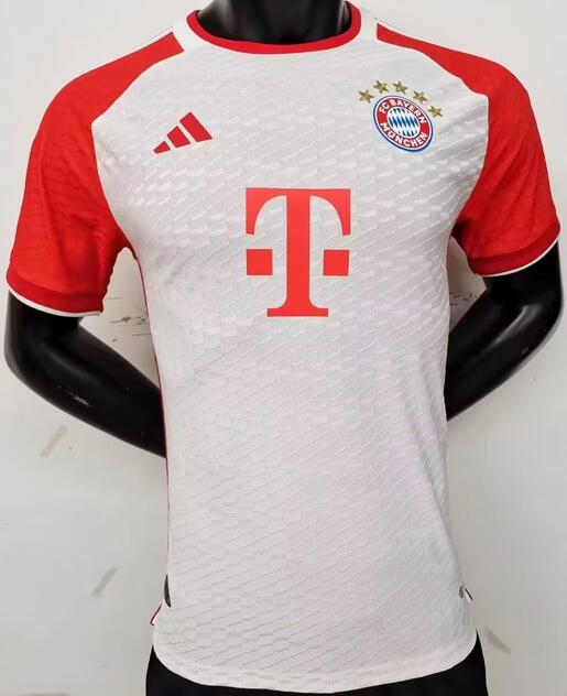 Prediction Bayern Munich 2023/24 White Match Version Shirt Soccer Jersey (No Final Version)