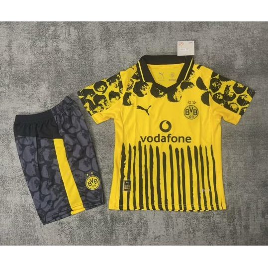 Borussia Dortmund 2025/26 Cup Kids Soccer Kit Children Shirt + Shorts