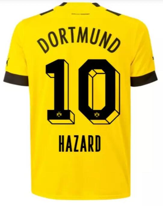 Borussia Dortmund 2022/23 Home 10 Hazard Shirt Soccer Jersey