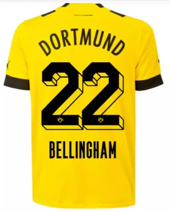 Borussia Dortmund 2022/23 Home 22 Bellingham Shirt Soccer Jersey