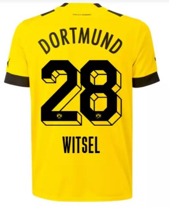 Borussia Dortmund 2022/23 Home 28 Witsel Shirt Soccer Jersey