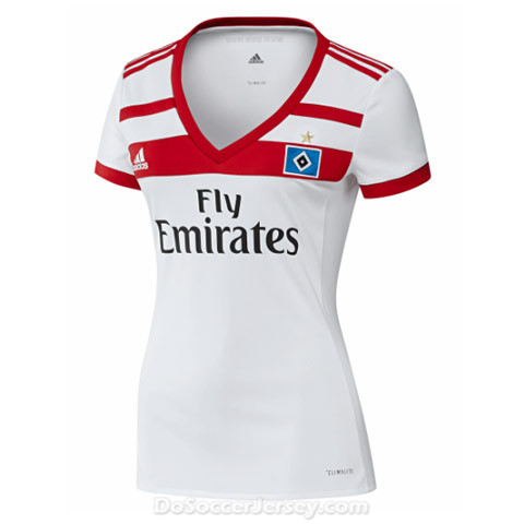 HSV Hamburg 2017/18 Home Women's Shirt Soccer Jersey
