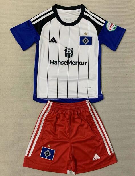 Hamburger 2023/24 Home Kids Soccer Kit Children Shirt and Shorts