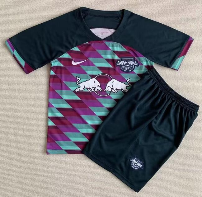 Red Bull Leipzig 2023/24 Special Kids Soccer Kits Children Shirt and Shorts