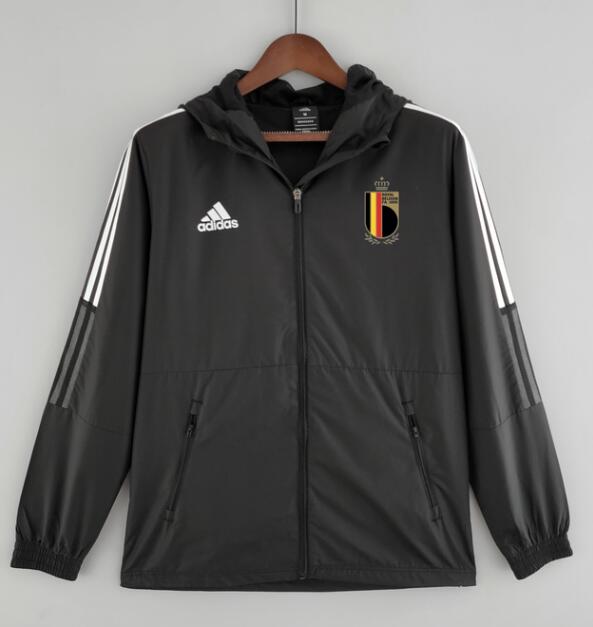 Belgium 2022 World Cup Black Windbreaker Jacket