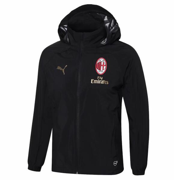 AC Milan 2018/19 Black Woven Windrunner Jacket