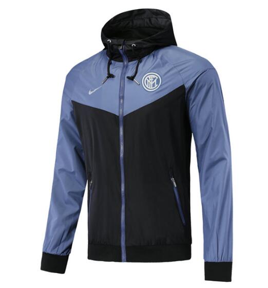 Inter Milian 2018/19 Grey Blue Woven Windrunner Jacket