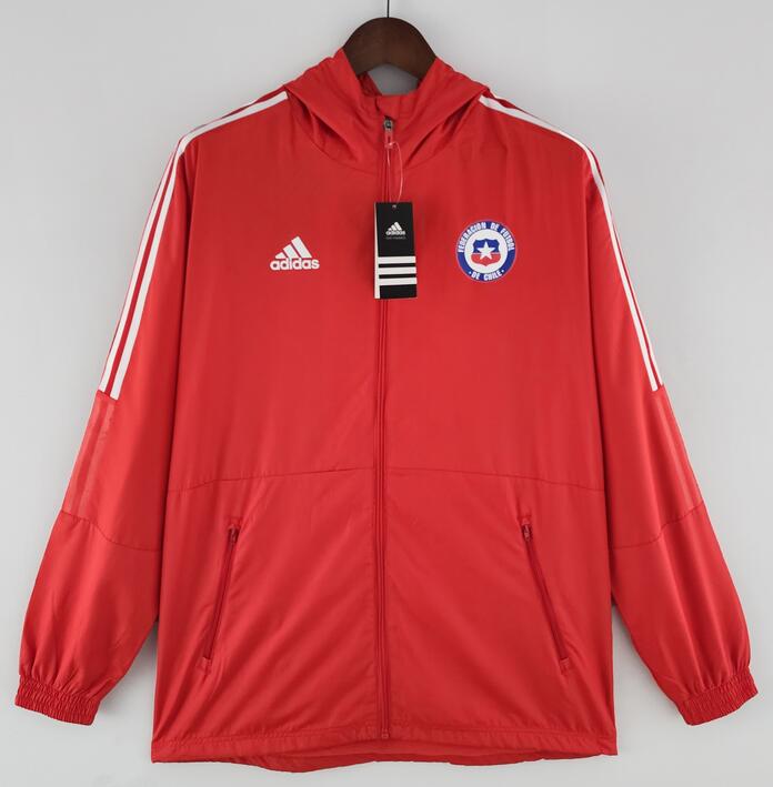 Chile 2022/23 Red White Stripe Windbreaker Jacket