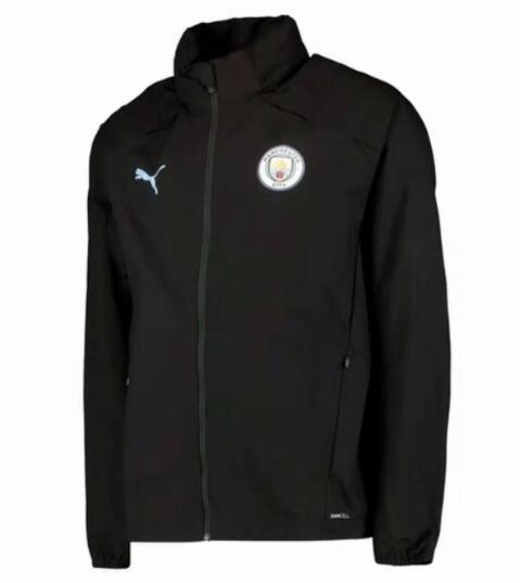 Manchester City 2019/20 Black Windbreaker Jacket Top