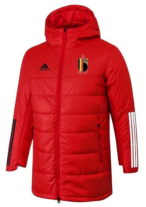 Belgium 2022 World Cup Red Long Winter Coat