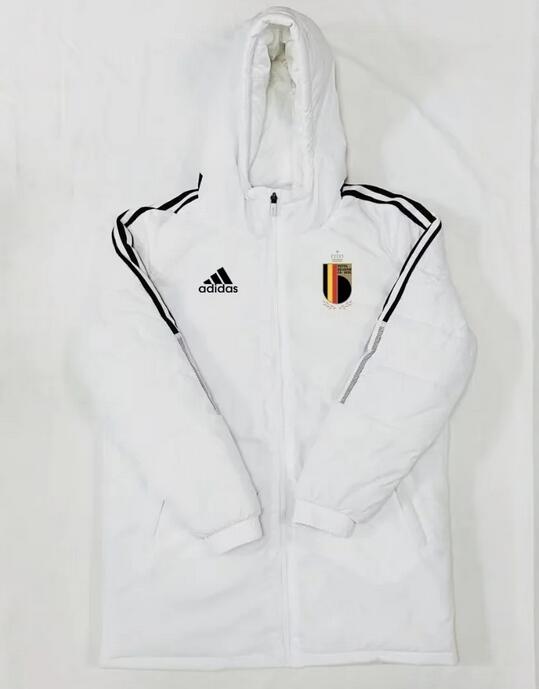Belgium 2022 World Cup White Winter Coat