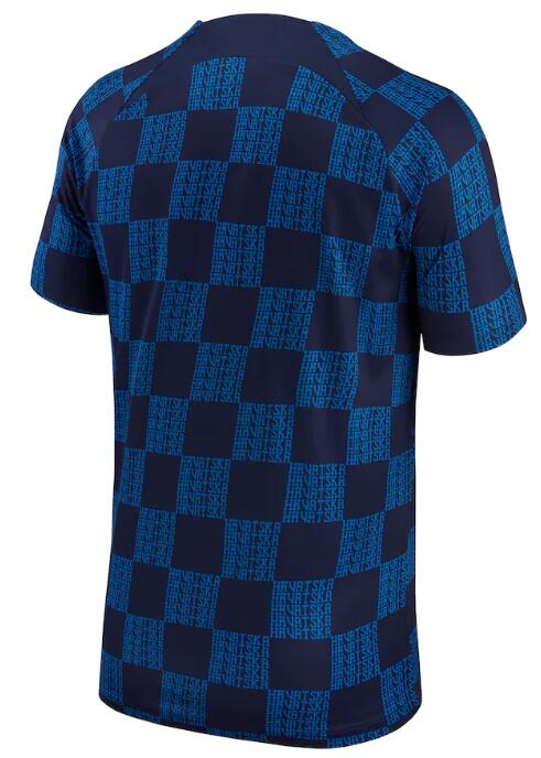 Croatia 2022 World Cup Blue Pre-Match Training Shirt