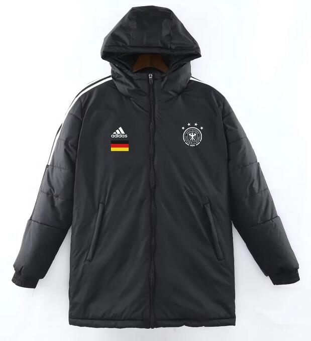 Germany 2022 World Cup Black White Winter Coat