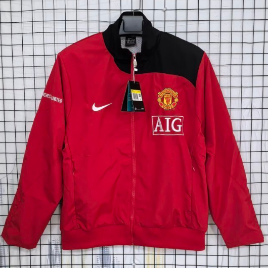 Manchester United 2025/26 Red Black Windbreaker Jacket
