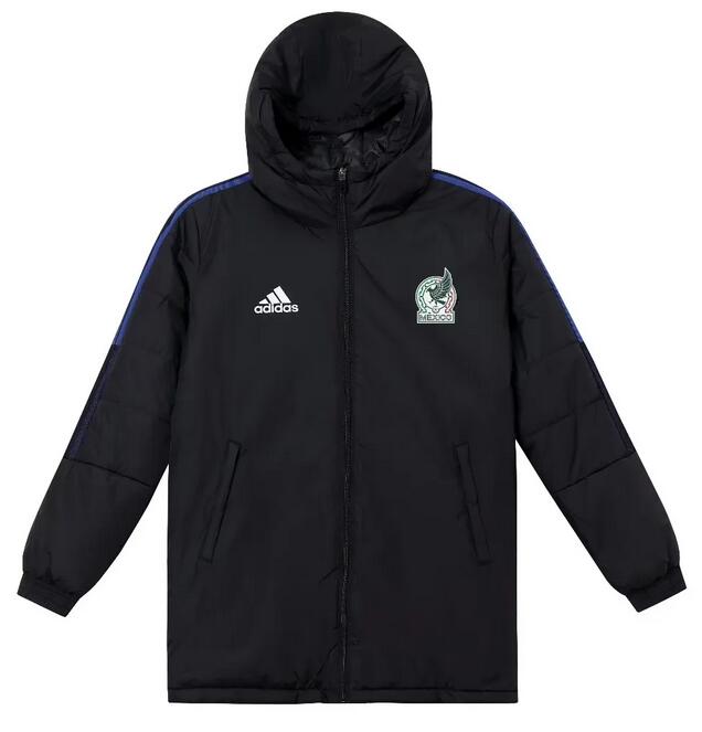 Mexico 2022 World Cup Black Blue Winter Coat