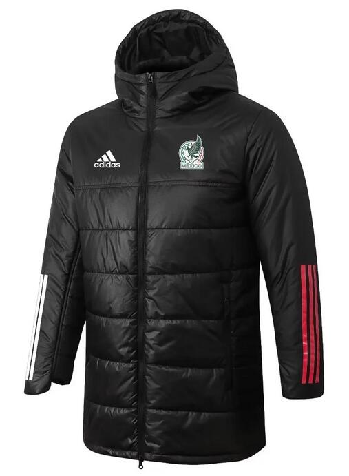 Mexico 2022 World Cup Black Long Winter Coat
