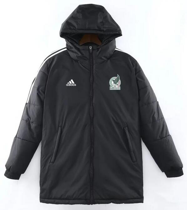 Mexico 2022 World Cup Black White Winter Coat
