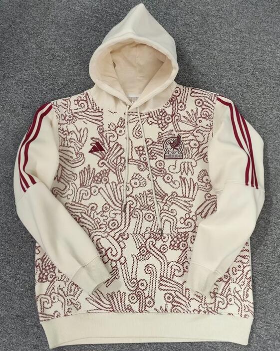 Mexico 2022 World Cup White Red Hoodie Sweatshirt