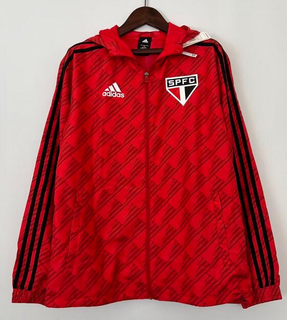 Sao Paulo 2023/24 Red Windbreaker Jacket