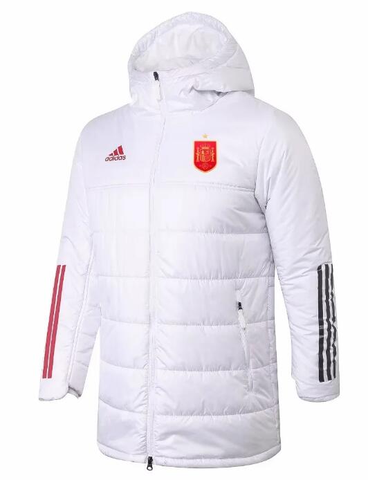 Spain 2022 World Cup White Long Winter Coat