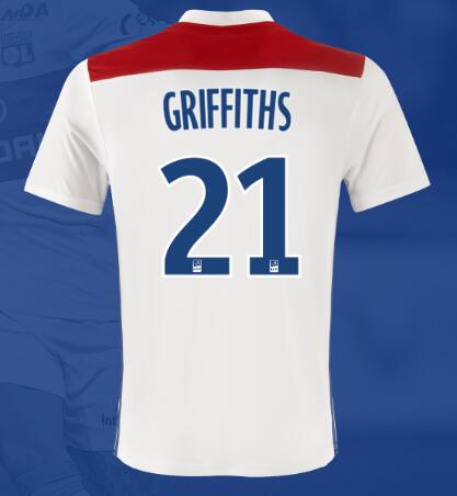 Olympique Lyonnais 2018/19 GRIFFITHS 21 Home Shirt Soccer Jersey
