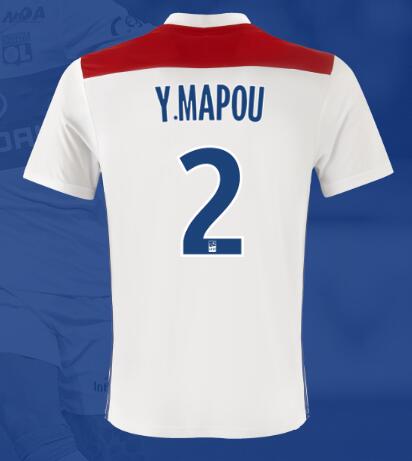 Olympique Lyonnais 2018/19 Y.MAPOU 2 Home Shirt Soccer Jersey