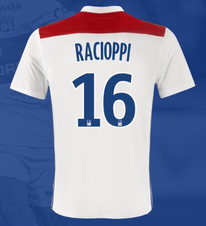 Olympique Lyonnais 2018/19 RACIOPPI 16 Home Shirt Soccer Jersey