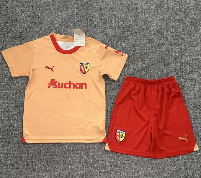 Lens 2023/24 Euro Kids Soccer Kits Children Shirt And Shorts