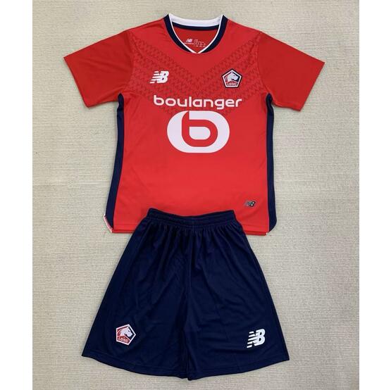 Lille 2024/25 Home Kids Soccer Kits Children Shirt And Shorts