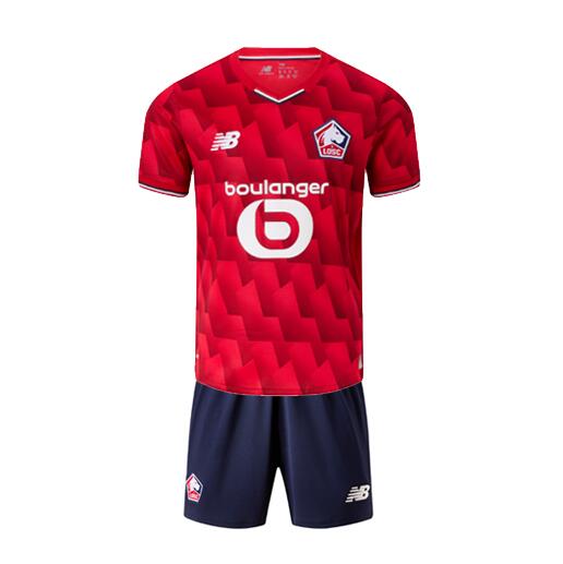 Lille 2025/26 Home Kids Soccer Kits Children Shirt And Shorts