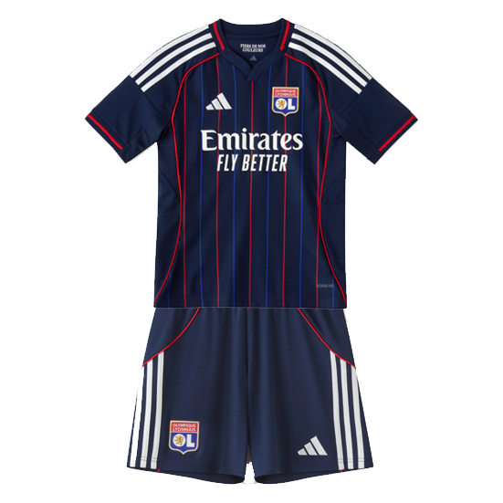 Lyon 2025/26 Away Kids Soccer Kits Children Shirt And Shorts