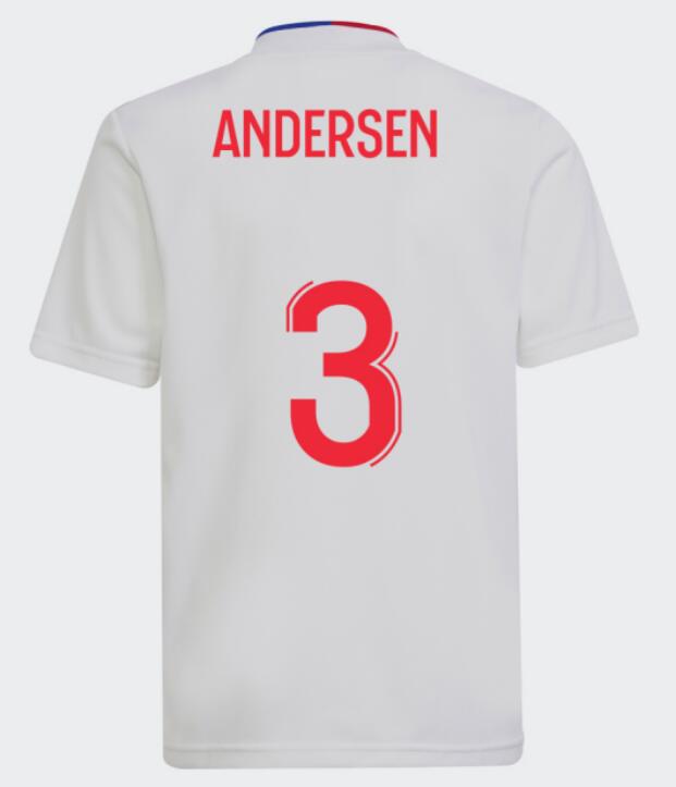 Olympique Lyonnais 2021/22 Home 3 ANDERSEN Shirt Soccer Jersey